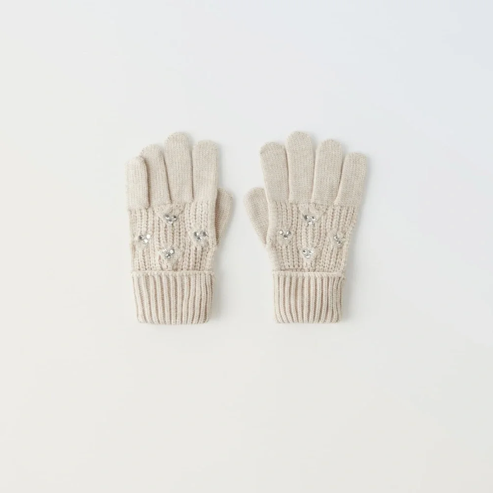 ✨SALE ✨ ZARA RHINESTONE KNIT GLOVES ✨SALE ✨
